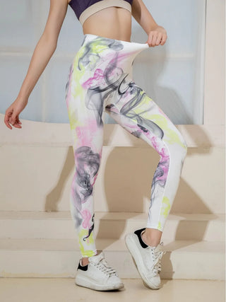 Ink Printing Seamless Leggings